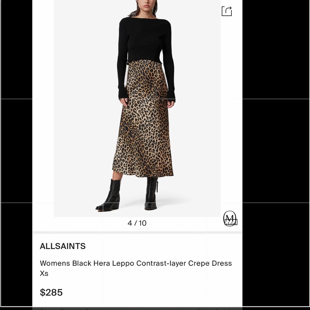 Allsaints Black Slip Dress + Hera Sweater